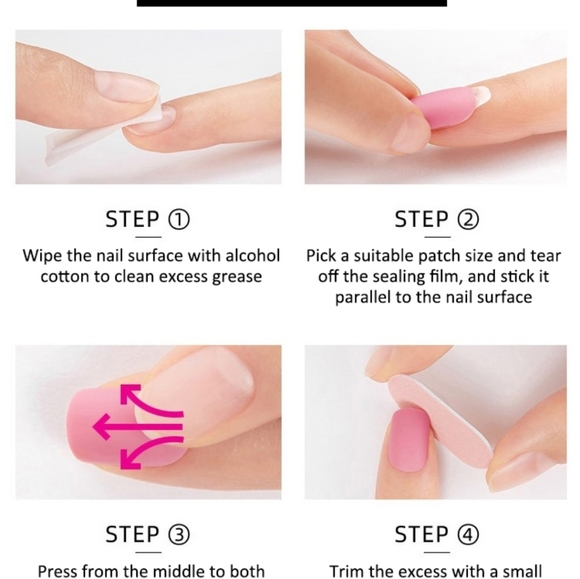 New boutique gel glue tab Ombre Press on Nails set - Picture 10 of 14